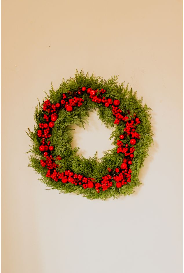 Guirlanda Natalina Folhagens e Frutos 46Øcm Natal -1-